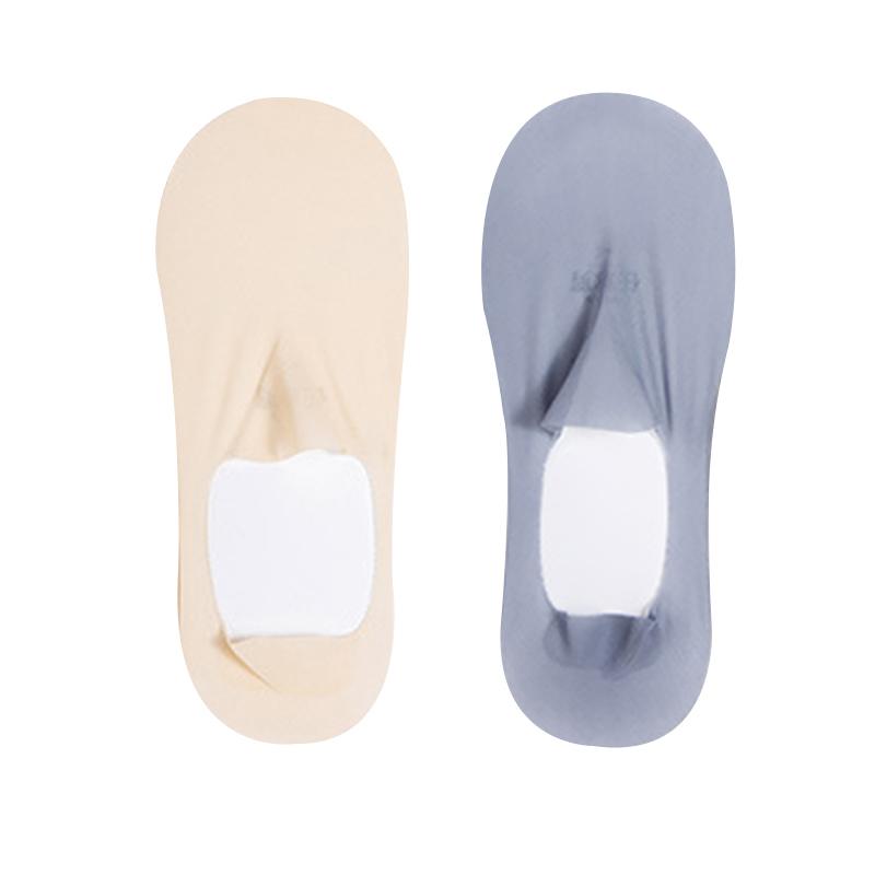 2 Pairs Silicone Anti-slip Invisible No Show Socks Summer Ultra-thin Breathable Sock Slippers Ice Silk Low Cut Boat Socks