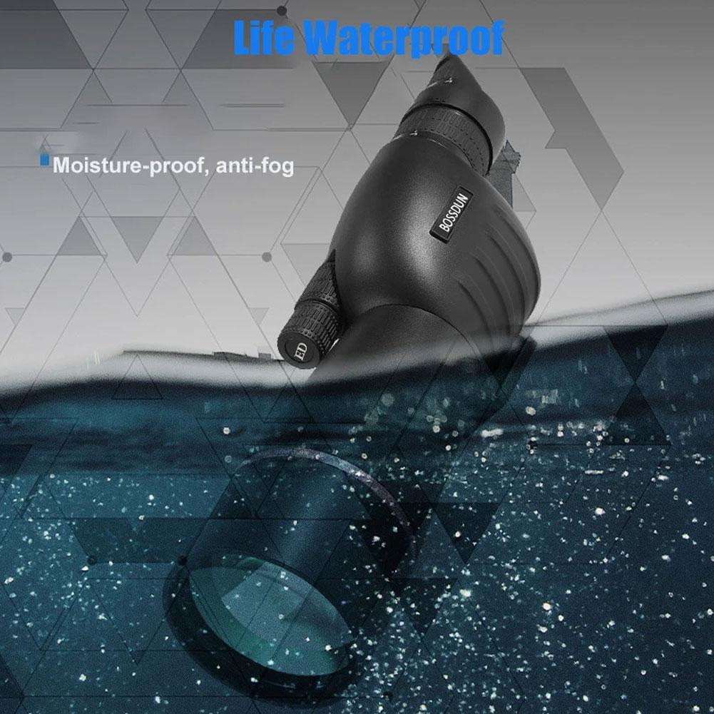 25-75x60 Spotting Scope Hd Zoom Monocular Powerful Telescope Waterproof Long Range With Tripod For Birdwatching Shooting Camping
