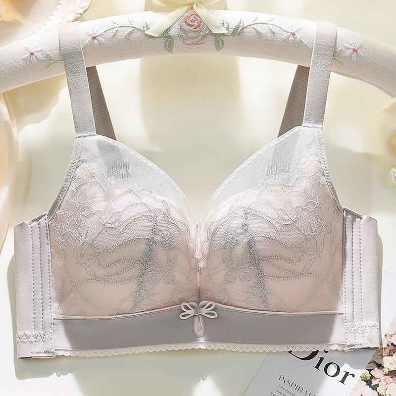 Gathering Bra for Women Lightweight and Breathable Lace Adjustable Bra Sexy Push Up Bra