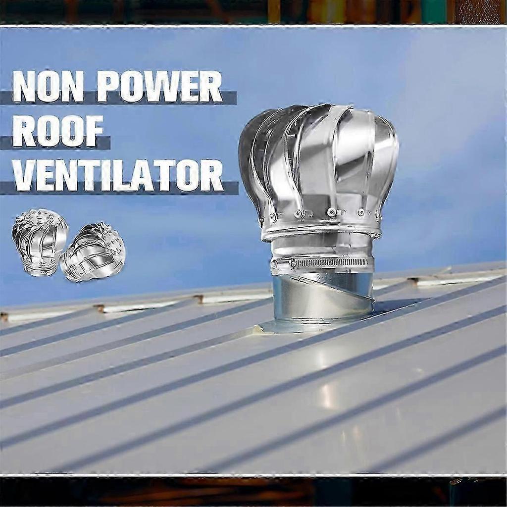 2 Pcs 110mm Non Power Roof Ventilator Wind Turbines Attic Air Vent for Houses Factory Attic Farm Lea