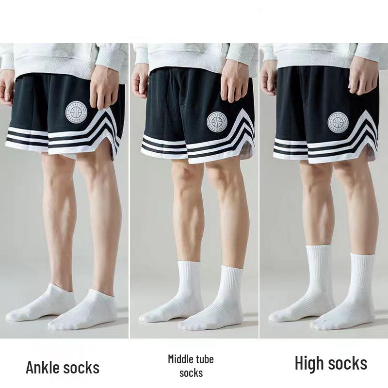 Unisex Ankle & Mid-Calf Sports Socks - Solid Colors for All Seasons