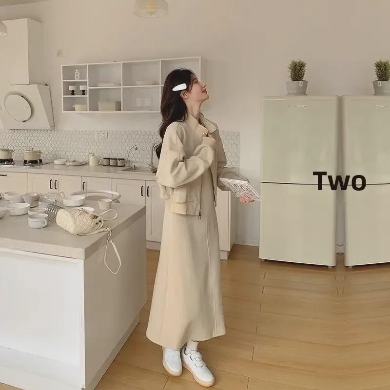 "Women's Plus Size Autumn Slimming Vest Skirt Two-Piece Suit - Belly-Covering and Age-Reducing (Sizes 2-300 Lbs)"