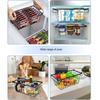 3pcs/set Foldable Handle Fridge Storage Basket Kitchen Racks Organizer  Frozen Food Storage