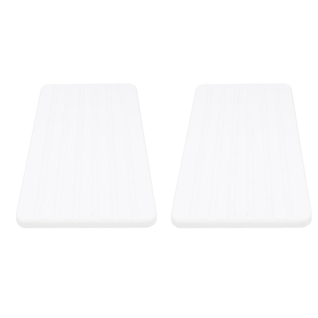 2pcs Diatomite Coaster Water Absorbent Fast Drying  D Diatomaceous Earth Soap Dish with Foot Pads for Bathroom Kitchen