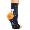 Lady Fashion Women Girls Stripe Cat Cotton Middle Tube Socks Stockings
