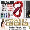 Kobe Shine Breaking strength Weight Tested in Japan carabiner Tested in Japan Pack of 2 approx. 1,200kg Auto-locking (Mouse-colored orange)