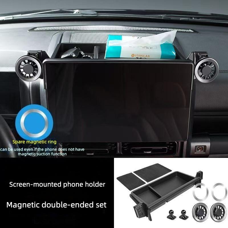 For GWM HAVAL H9 MKII 2024 2025 New H9 Car Navigation Holder Screen Fixed Storage Box Interior Modification Upgrade Parts
