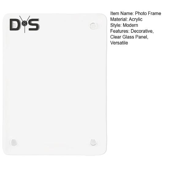 Akrilinis nuotraukų rėmelis Skaidraus stiklo plokštės Dekoratyvinis paveikslų rėmelis namams, mokyklai, kelionėms, bendrabučiui, foto studijai
