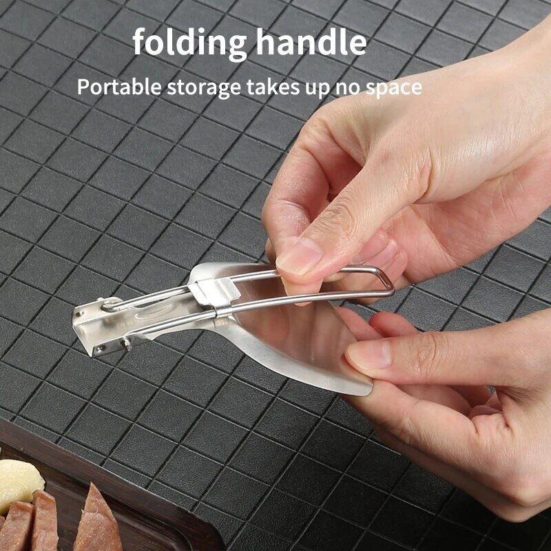 Outdoor Camping Tableware Foldable Spoon Soup Ladle Stainless Steel Abrasion-resistant Portable Cooking Spoon Utensil Spoon Tool