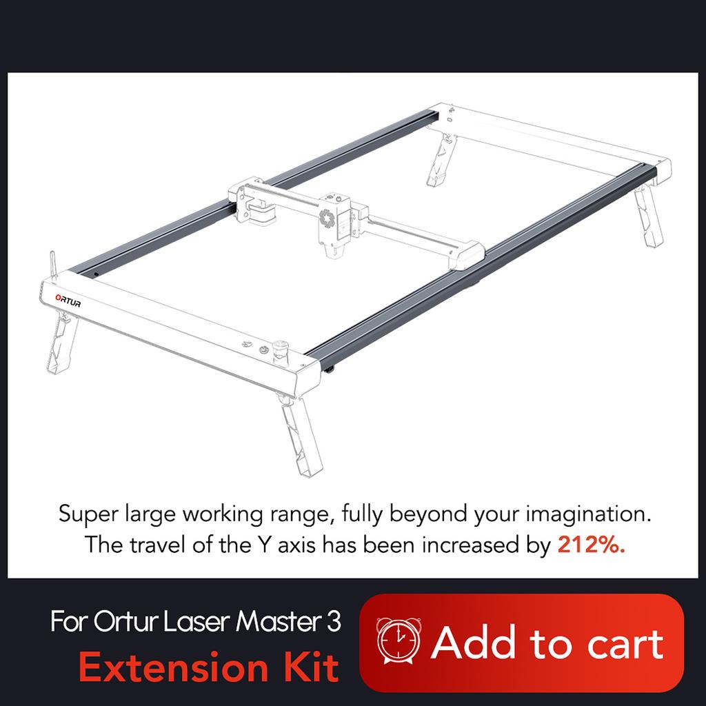 ORTUR Engraving Area Yaxis Extension Kit for Laser Master 3 Engraving Machine Expand To 850x400mm