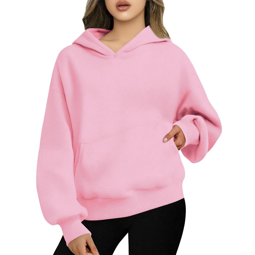 Sudaderas con capucha oversize para mujer, sudaderas de forro polar, moda, jerseys, ropa de invierno