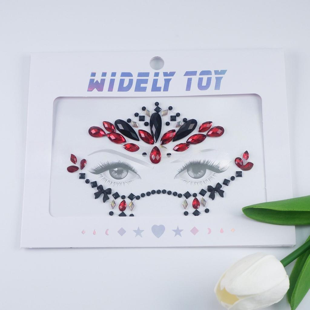 Crystal Tattoo Sticker Glitter Eyeliner Eyebrow Makeup Face Eyes Diamond Temporary Tattoo Rock Rhinestone 3D Eyeliner Stickers