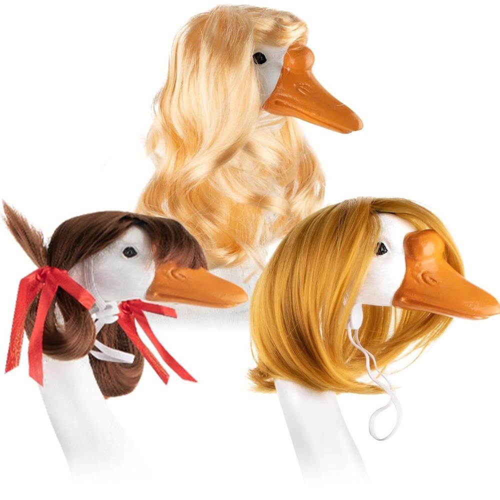 Porch Goose Outfit Gooses Hairpiece Photography Gooses Headwears Fun Pet Wigs  Goosey Decoration