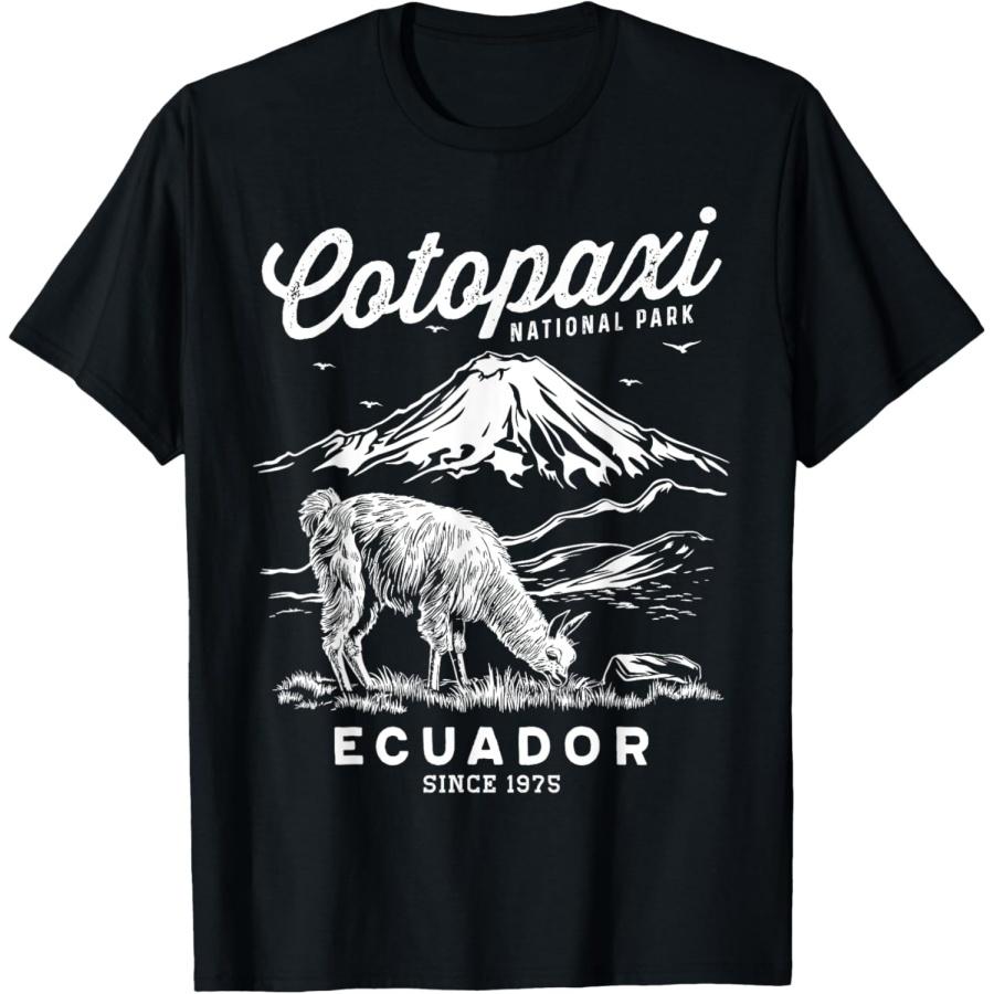 

Ecuador Cotopaxi National Park Souvenir Alpaca Hike T-Shirt XXXXXL чорний