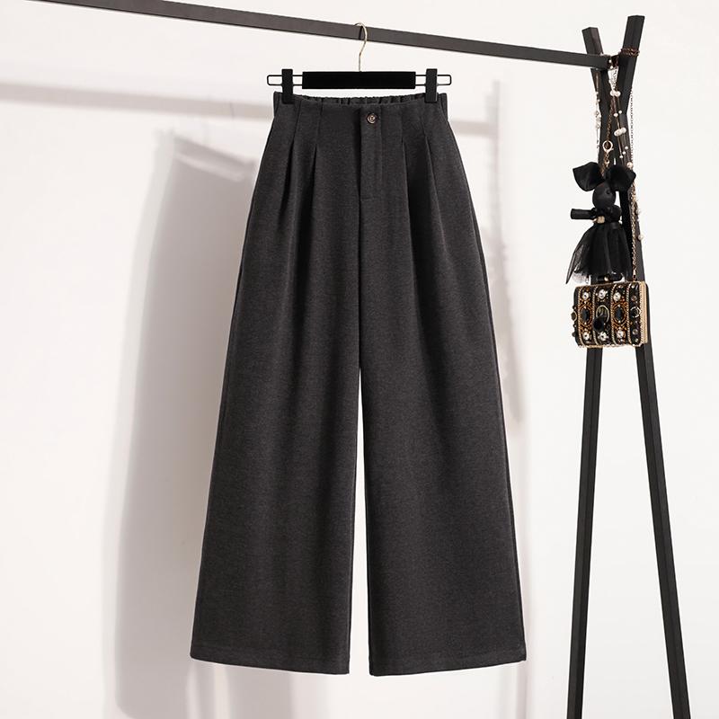 

Autumn Winter Women Plus Size Pants New Fashion Lady Long Pants Oversized Loose Bottoms Thick XL сірий