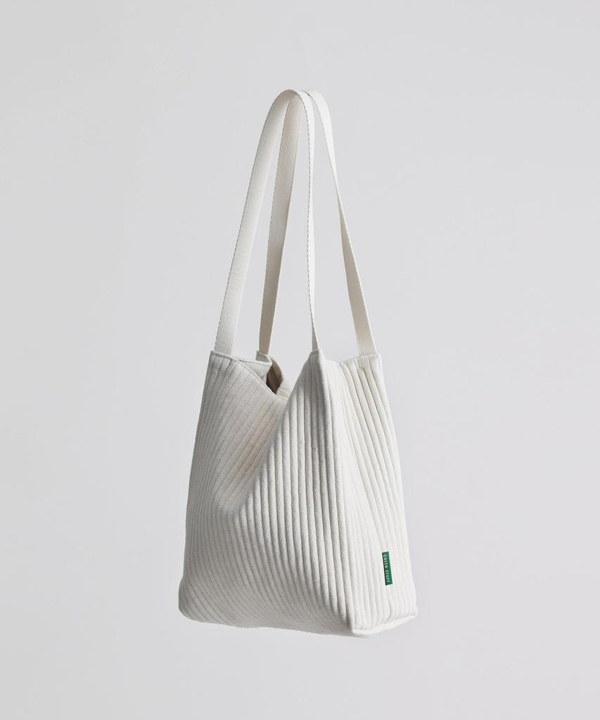 Green Stuff Effortlessly Boxy Shopper Bag 61 Ribbed Corduroy - Ivory