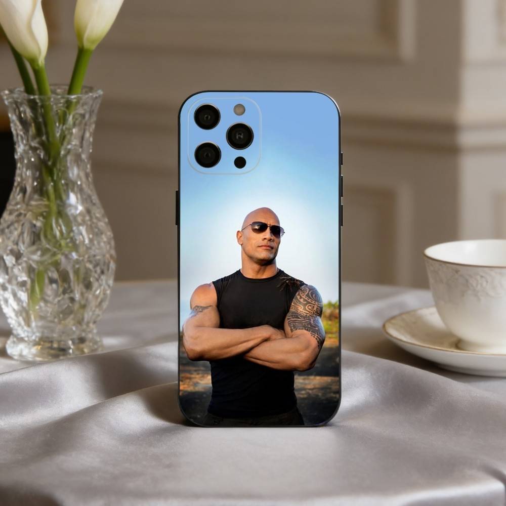 

D-Dwayne Powerful J-Johnson Phone Case For iPhone 17pro,16,15,14,13,12,11 Plus,Pro Max,XS,Soft Silicone Black Cover iPhone15