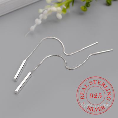 925 Sterling Silber Lange Tropfen Ohrringe für Frauen Hochzeit Partei Geschenke Sterling-silber-schmuck Pendientes
