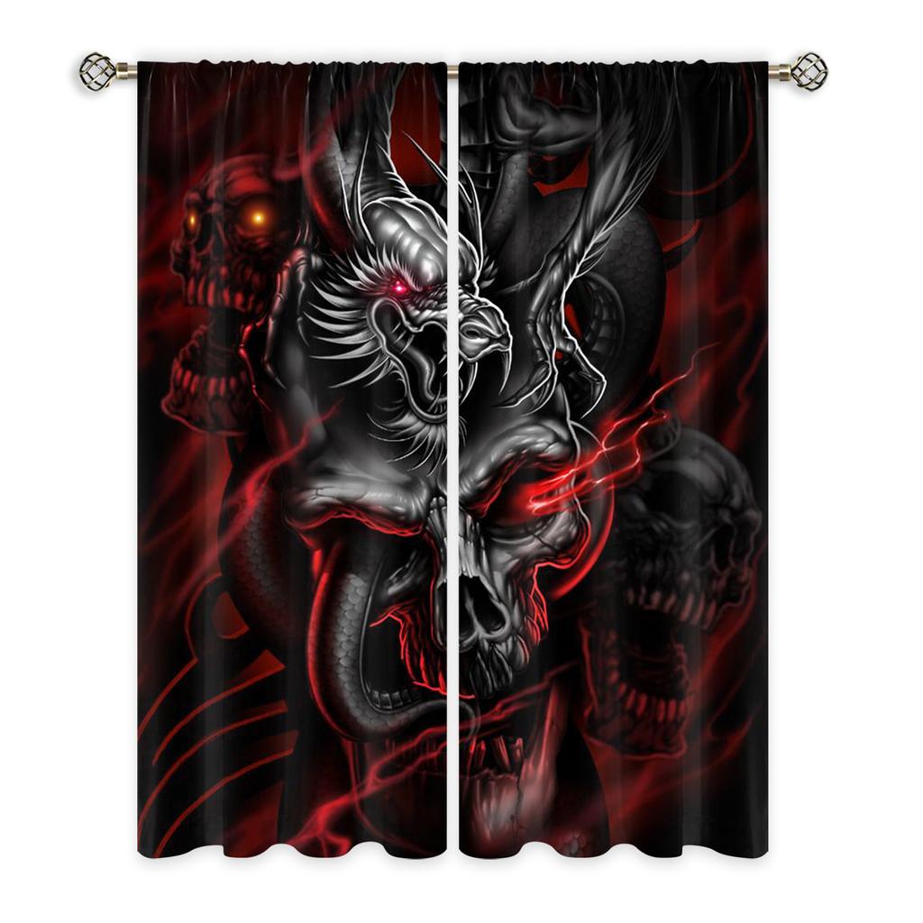 Skull Series Digital Printing Arbitrary High-Density Blackout Curtains