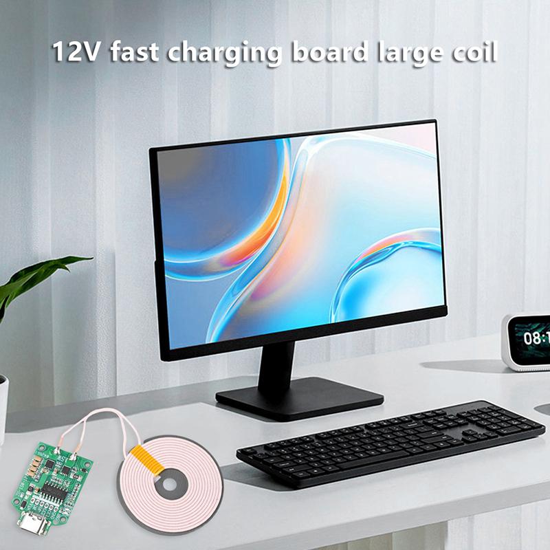 15W Type-C Wireless Charging Module Coil Transmitter Board High Efficiency Inductive Charger Diy Circuit Module