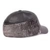 Kapelusz Skórzany dla Mężczyzn w Średnim i Starszym Wieku Jesienno-Zimowe Czapki Baseballowe Ciepły Gruby Aksamitowy Kapelusz Taty Kapelusz Skórzany dla Starszego Pana