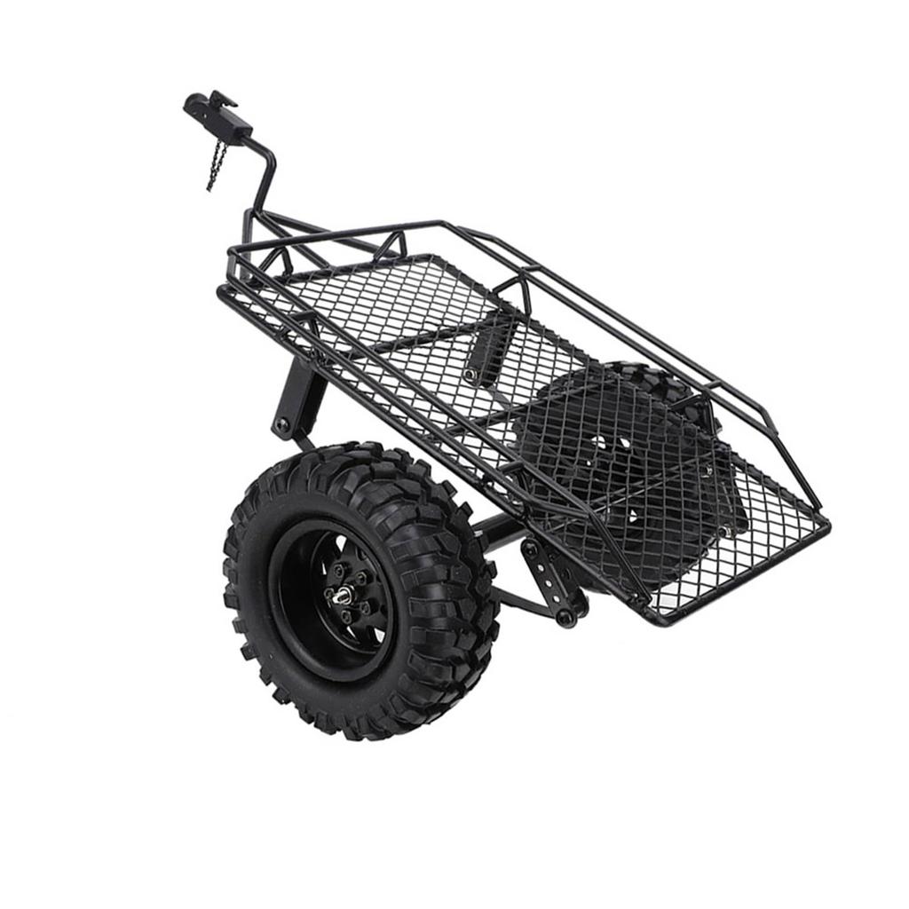 Metal RC Bucket Trailer Simulation Trailing Car for TRX4 D90 SCX10 CC01 110 DIY PartsBlack