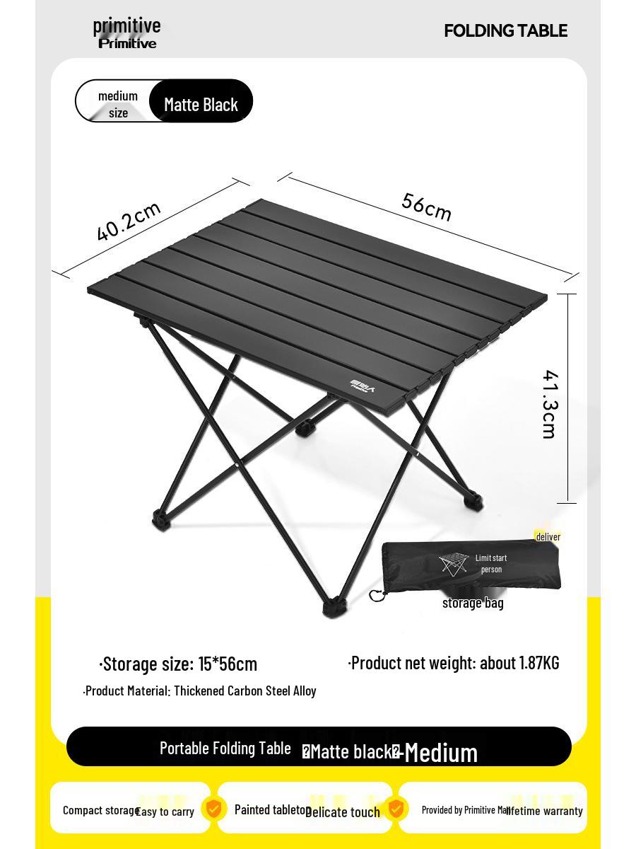 Интегрированный складной переносной туристический стол и стулья - Средний размер, сворачивающийся набор для пикника