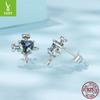 Personalized Retro Love Cross Earrings Men And Women Niche Trend S925 Sterling Silver Earrings