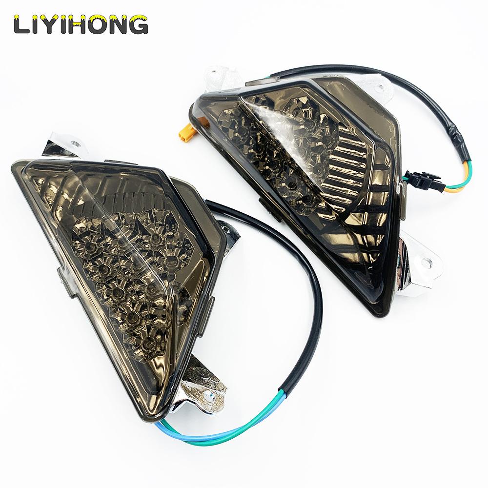 

Front LED Turn Signal Indicator For KAWASAKI NINJA 250 300 400 650 1000/SX ZX6R Z1000SX Motorcycle Accessories Flasher Light Smoke LED light