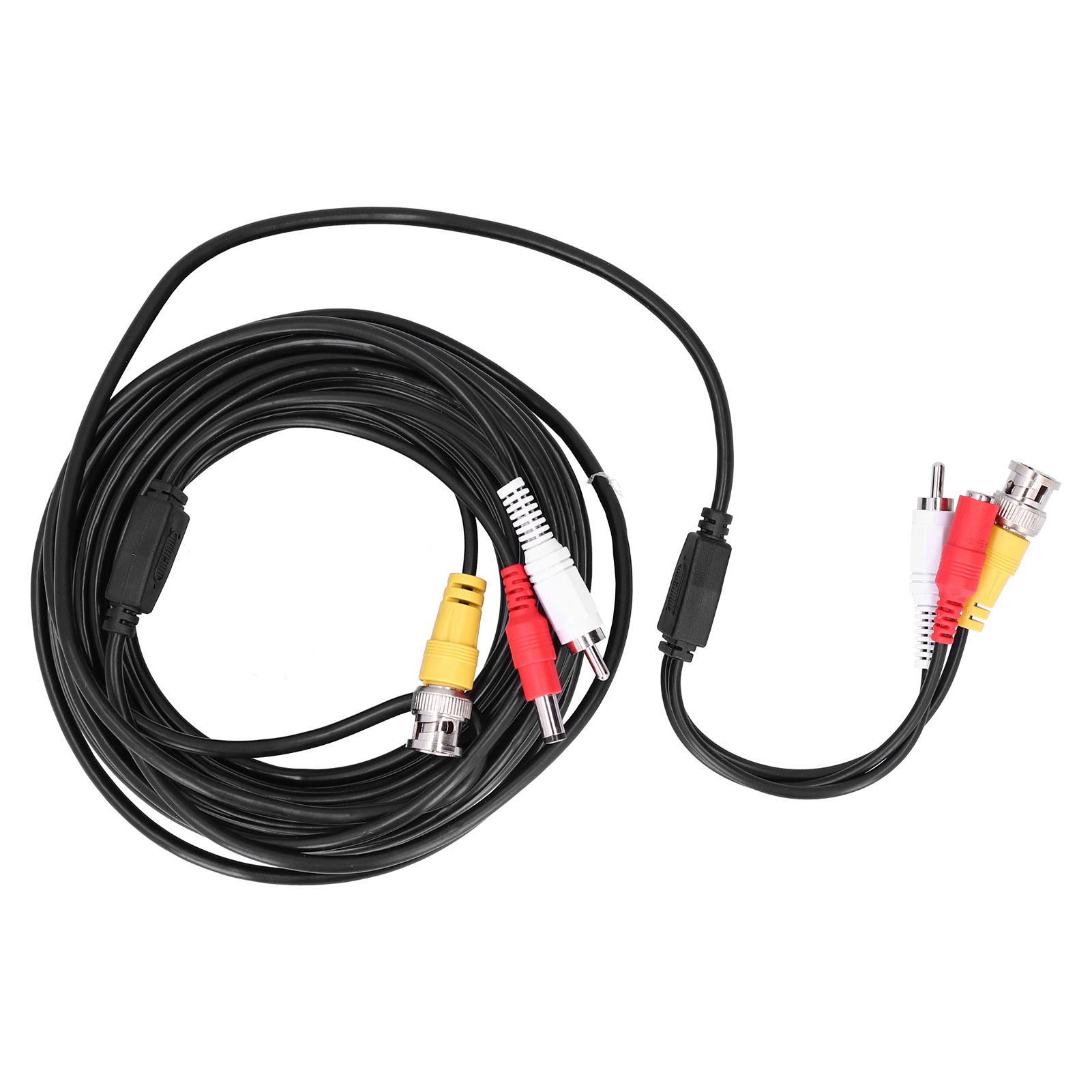 

Portable CCTV Cable 3 In 1 Video Audio Power Cord BNC+RCA+DC Connector for DVR Surveillance System 10m / 32.8ft