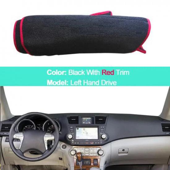 For Toyota Highlander Kluger XU40 2008 - 2012 2013 LHD RHD Rug 2 Layers Dashboard Cover Dash Mat Carpet Cape 2009 2010 2011