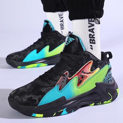 Męskie buty do koszykówki Amortyzowane Spersonalizowany design Sneakersy Trenuj sportowców Lekkie buty sportowe Casual Wygodne sneakersy 36-46