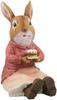 Maruwa Trading Co., Ltd. Cheerful Friends Lucille the Rabbit Figurine, a Stylish Animal Mascot Perfect for Your Entryway or Garden