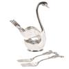 European Swan Spoon Fork Shape Base Fruit Salad Set for Kitchen Dinner