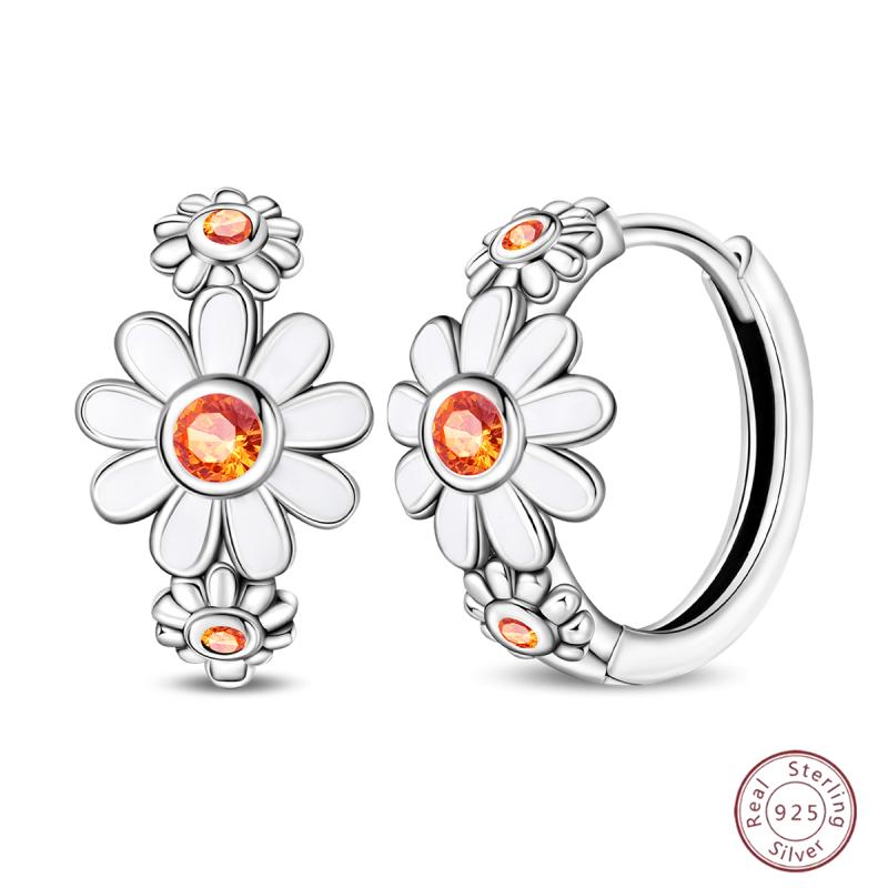 Sweet 925 Silver Ladybug Butterfly Dragonfly Iris Flower Design Earrings Fit Wedding Parties Exquisite Jewelry