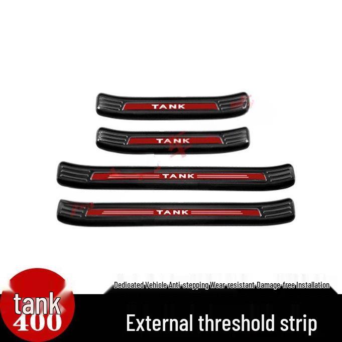 Tank 400 Stainless Steel Threshold & Trunk Guard Protective Strip