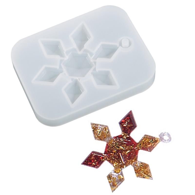 

Diy Christmas Elk Snowflake Crystal Epoxy Mold Pendant Wall Hanging Curtain Wind Chime Mirror Surface Silicone Mold