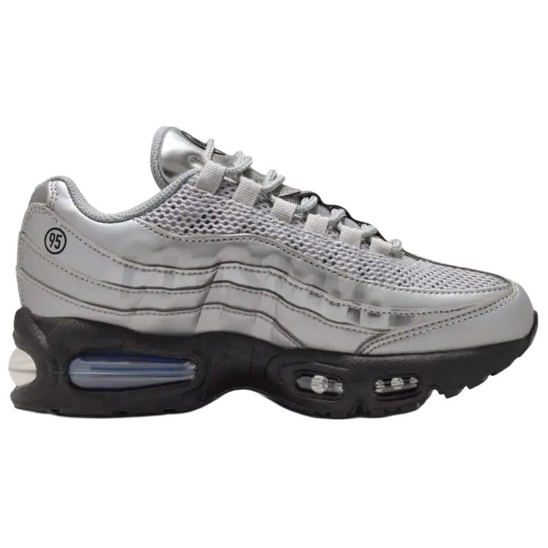 Nike Air Max 95 SE Big Bubble - Total 90 Metallic Silver Unisex Sneakers Black IB6830-002