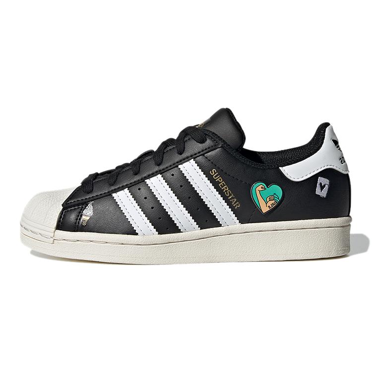 

Adidas Originals Superstar Abrasion Resistant Abrasion Resistant Low top Kids Skateboarding Shoes Black White Blue FX5880 35.5