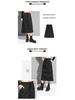 Spring & Fall Casual Women's Lace-up Elastic Waist Skirt - Solid Color, Mid-length, Versatile, Slimming, European & American Trend