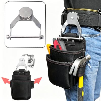 Tool Belt Clip Accessories Repair Professional Silver Stable Stainless Steel Versatile Sturdy Quick