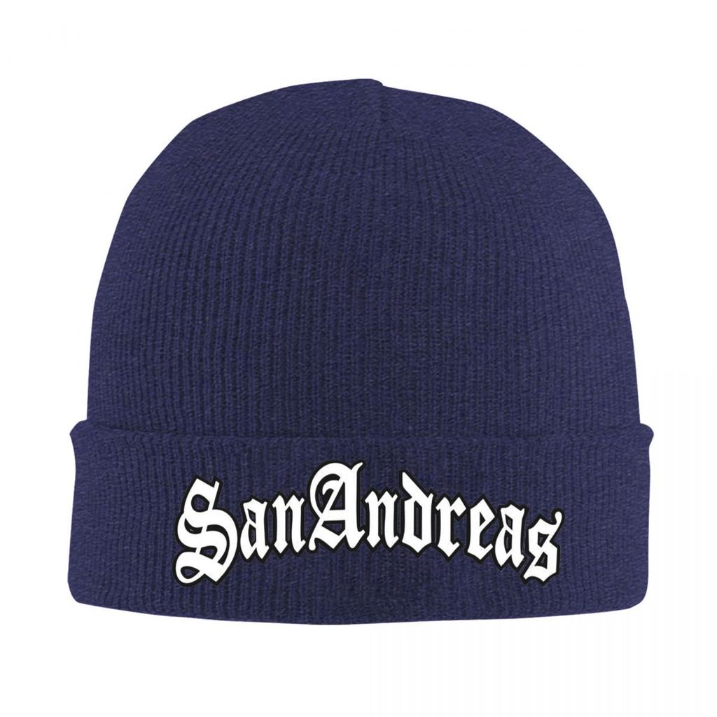 Sherm Head GTA Sanandreas Logo Warm Knitted Cap Hip Hop Bonnet Hat Autumn Winter Outdoor Beanies Hats for Men Women Adult