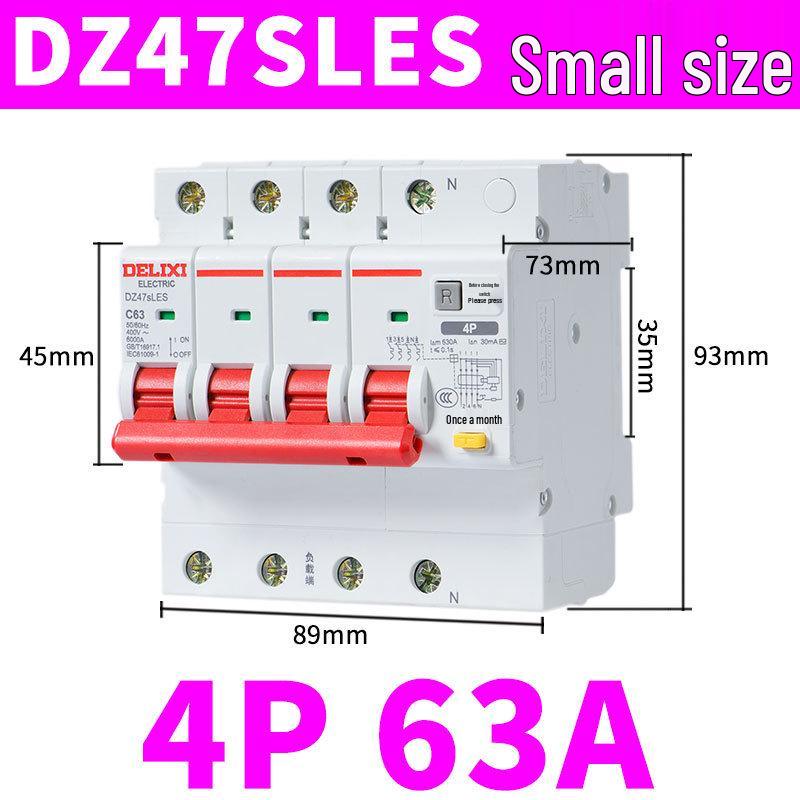 Delixi 220V Miniature Air Switch Circuit Breaker 2P with Leakage Protection, 1P+N, 3P, 4P.
