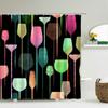Romantic Pink 3D Shower Curtains Girls Bath Printing Bathroom Shower Curtain Waterproof Polyester Fabric Bath Curtain Decoration