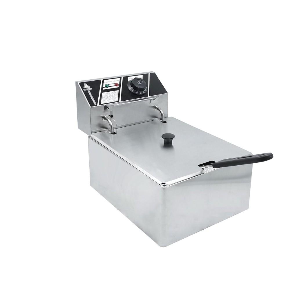 Large Capacity Electric Deep Fryer Single Cylinder French Frying Machine Stall Snack Cooking Equipment
