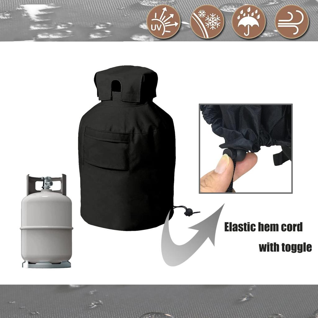Breathable Outdoor Gas Tanks Cover Water Resistants Oxfords Materials Protective Sleeve For Camping And Grilling