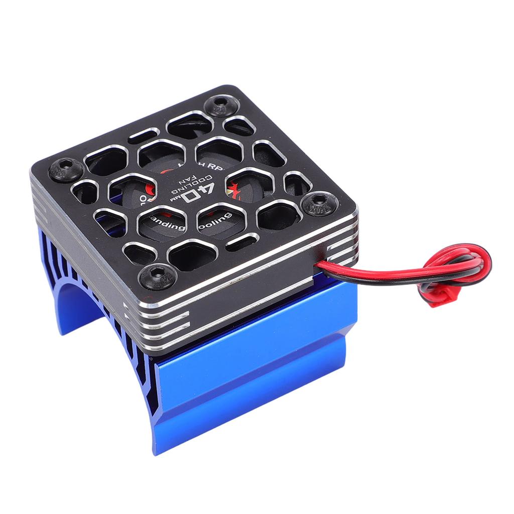 RC Cooling Fan with Heatsink Metal Cover Blue 28000rpm 40mm Motor Fan for 1 8 1 10 RC Car
