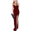 Y9355 summer new European and American women's clothing sexy fashion dress suspender sequin split dress