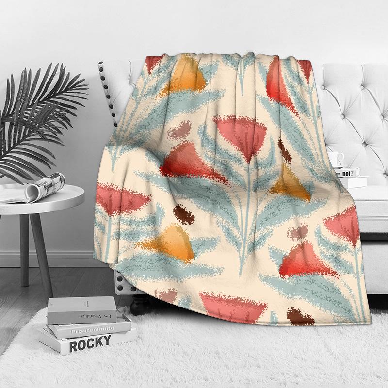 Cute Floral Baby Blanket Soft Fleece Quilted Toddler Bedding for Girls Boys Newborn Gift