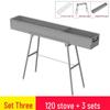 Butterfly Roasted Thick Lamb Skewers: Large Charcoal BBQ Rack, 1.2m Long, 18cm Width